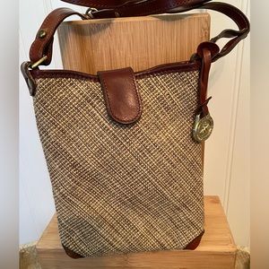 Brahmin Crossbody Fabric and leather with hangtag